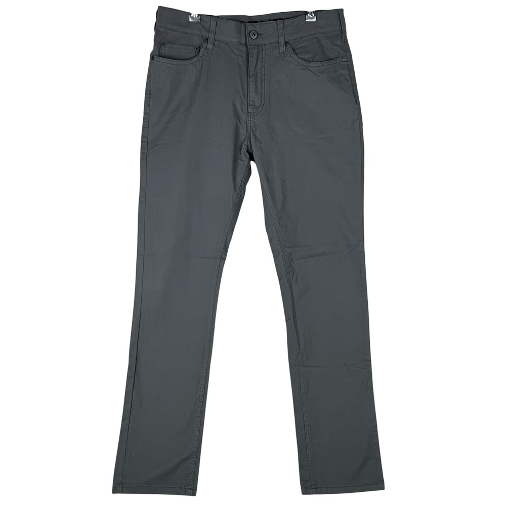Denali Stretch Pants Men 32x32 Gray Cotton Spandex 5-Pocket Casual Trousers NWT